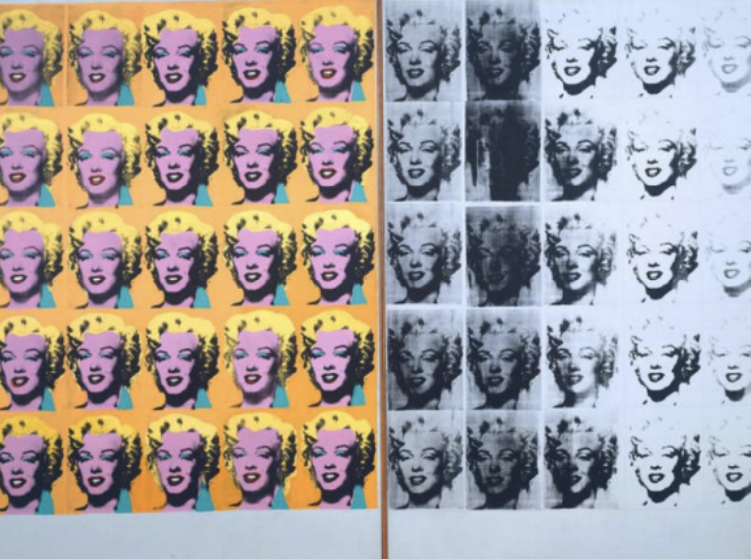 Serigrafia Marilyn Diptych, de Andy Warhol